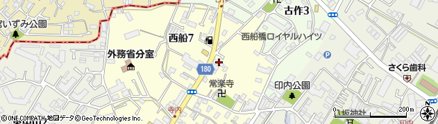 千葉県西部個人タクシー協同組合　配車室周辺の地図
