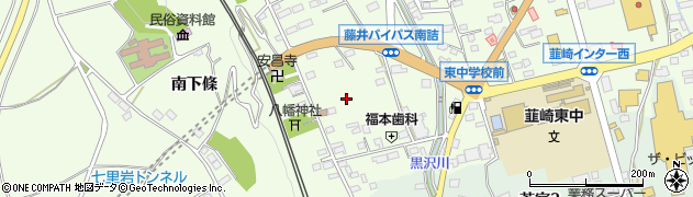 山梨県韮崎市藤井町（南下條）周辺の地図