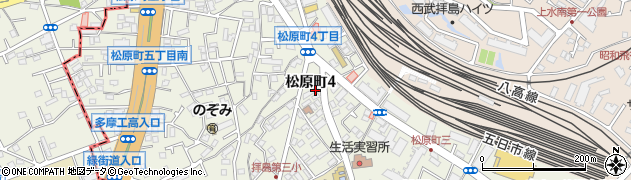 東京都昭島市松原町4丁目周辺の地図