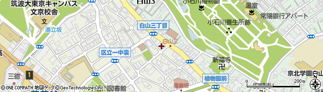 肉のハナマサ小石川店周辺の地図