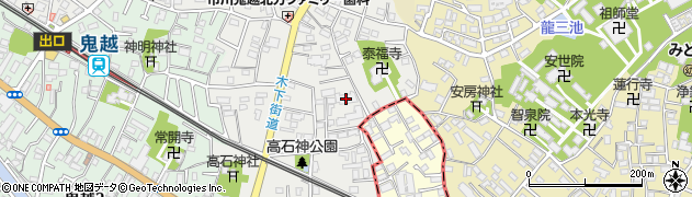 千葉県市川市高石神周辺の地図