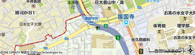 護国寺出口周辺の地図