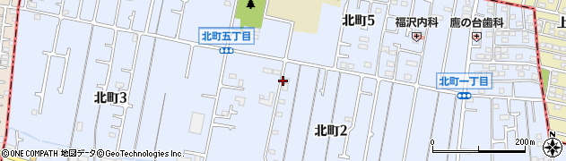 東京都国分寺市北町周辺の地図
