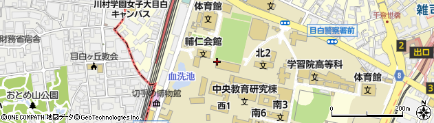 東京都豊島区目白1丁目周辺の地図