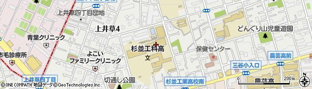 東京都立杉並工科高等学校周辺の地図