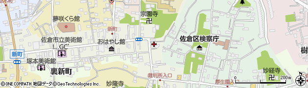 佐倉新町郵便局周辺の地図