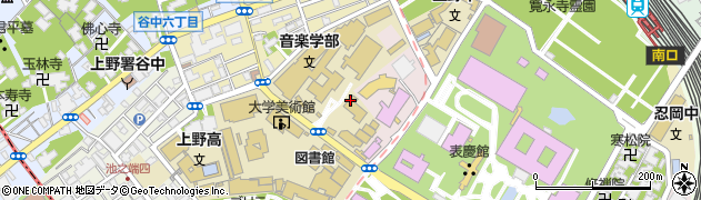 東京芸術大学　学生課周辺の地図