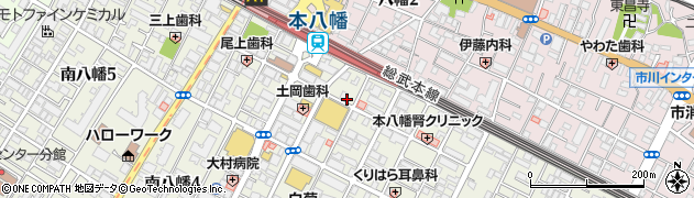 一本堂　本八幡駅前店周辺の地図