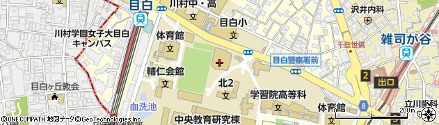 学習院大学食堂周辺の地図