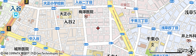 東京都台東区千束2丁目周辺の地図
