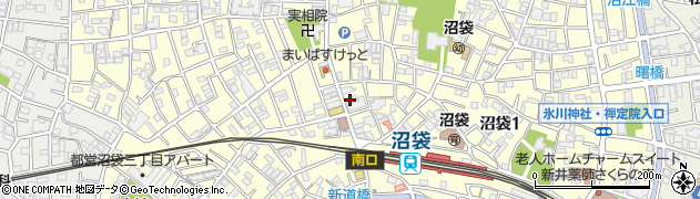 西京信用金庫沼袋支店周辺の地図