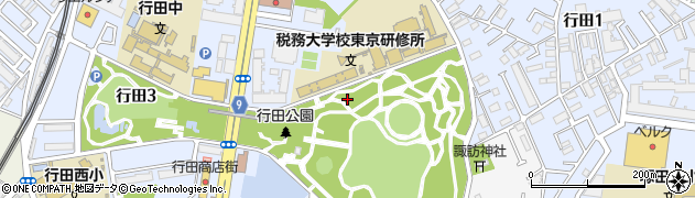 千葉県船橋市行田周辺の地図