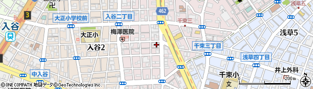 東京都台東区千束2丁目16周辺の地図
