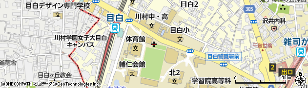 東京都豊島区目白周辺の地図