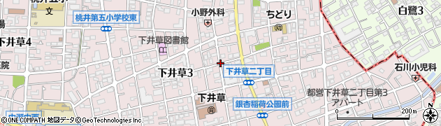 東京都杉並区下井草周辺の地図