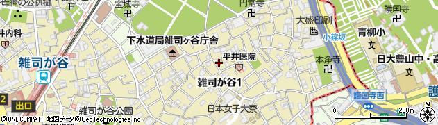 雑司ヶ谷キリスト教会周辺の地図