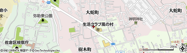 千葉県佐倉市大蛇町637周辺の地図