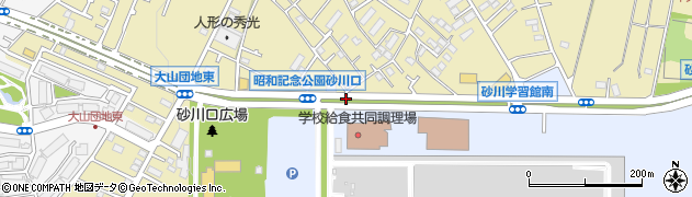 昭和記念公園北口周辺の地図
