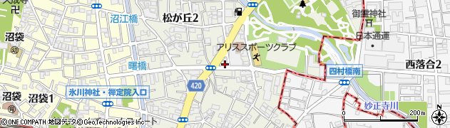 東京都中野区松が丘周辺の地図