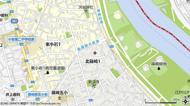 〒133-0053 東京都江戸川区北篠崎の地図