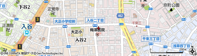 東京都台東区千束2丁目21周辺の地図