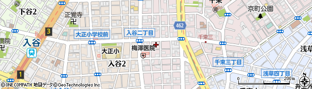 東京都台東区千束2丁目22周辺の地図