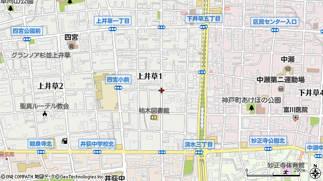 〒167-0023 東京都杉並区上井草の地図