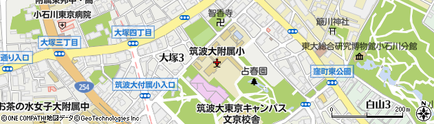 国立筑波大学附属小学校周辺の地図