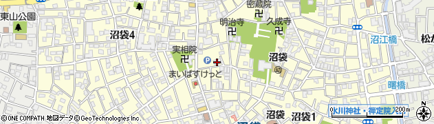 東京都中野区沼袋周辺の地図