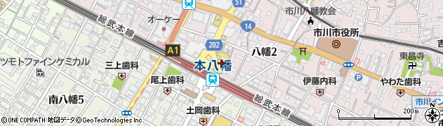 クラフトハートトーカイパティオ本八幡店周辺の地図