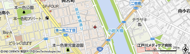 東京都江戸川区興宮町28-23周辺の地図