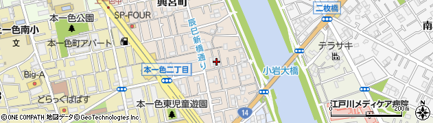 東京都江戸川区興宮町28-26周辺の地図