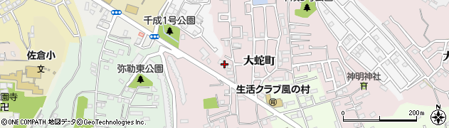 千葉県佐倉市大蛇町712周辺の地図