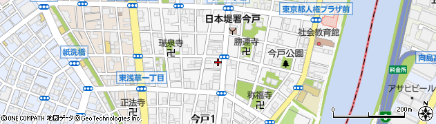 東京都台東区今戸2丁目周辺の地図