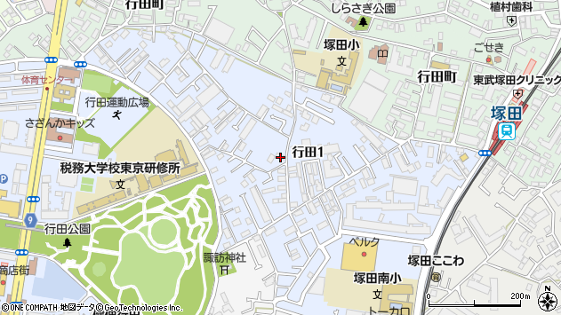 〒273-0044 千葉県船橋市行田の地図