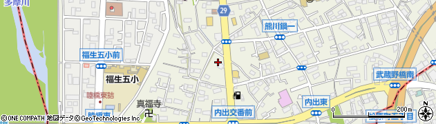 東京都福生市熊川361周辺の地図
