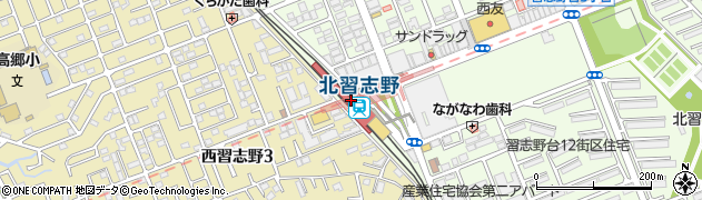 北習志野駅周辺の地図