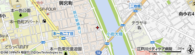 東京都江戸川区興宮町28-19周辺の地図