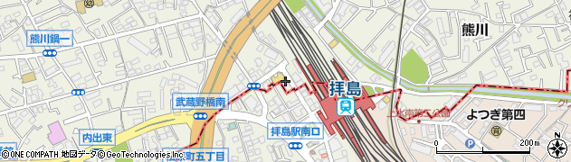 カラオケまねきねこ　拝島駅前店周辺の地図