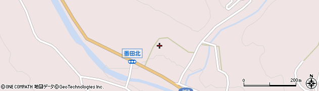 岐阜県中津川市加子母（番田）周辺の地図