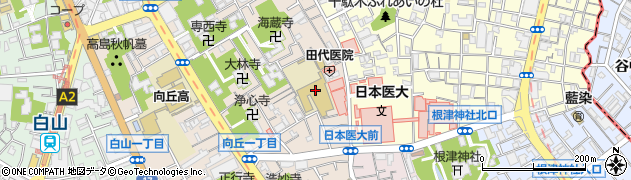 郁文館中学校周辺の地図