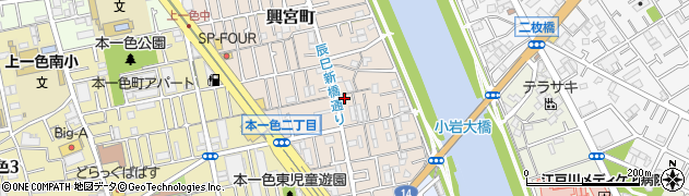 東京都江戸川区興宮町28-4周辺の地図