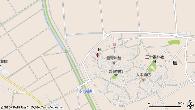 〒289-2243 千葉県香取郡多古町島の地図