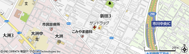 ビッグ・エー市川新田店周辺の地図