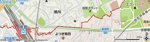 東京都福生市熊川1690周辺の地図