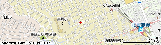千葉県船橋市西習志野周辺の地図