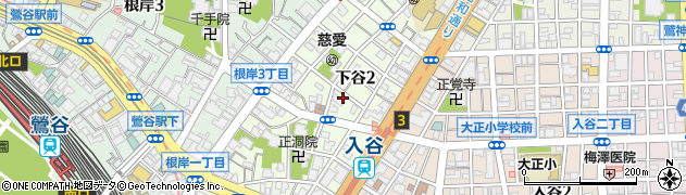 東京都台東区下谷周辺の地図