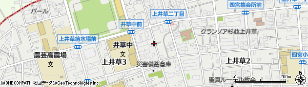 東京都杉並区上井草周辺の地図