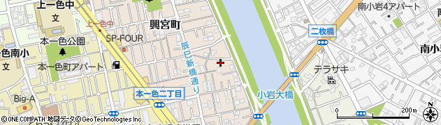 東京都江戸川区興宮町28-13周辺の地図