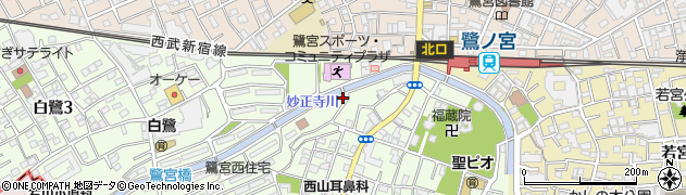 中野区立　鷺宮南自転車駐車場周辺の地図